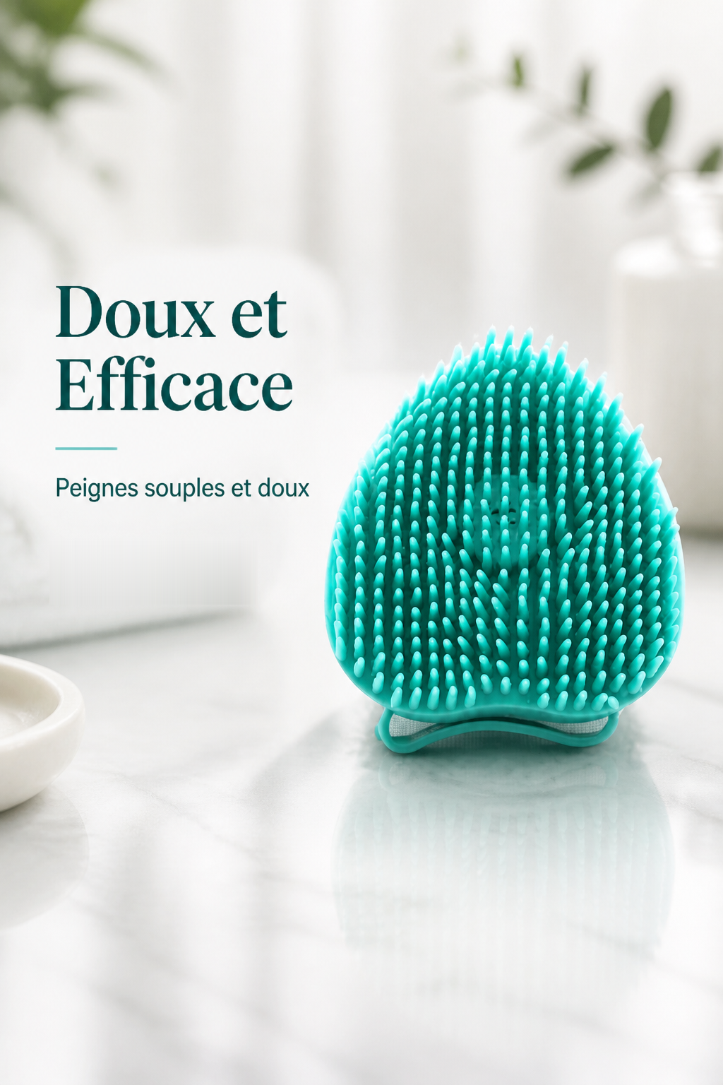 Brosse de Bain avec Distributeur de Shampoing pour Chat & Chien