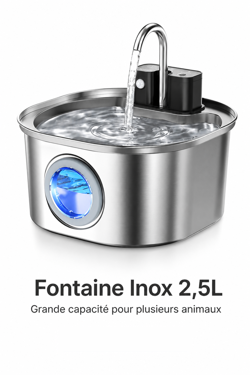 Fontaine à Eau Intelligente 3L pour Chat & Chien — Sans Fil, Capteur de Mouvement