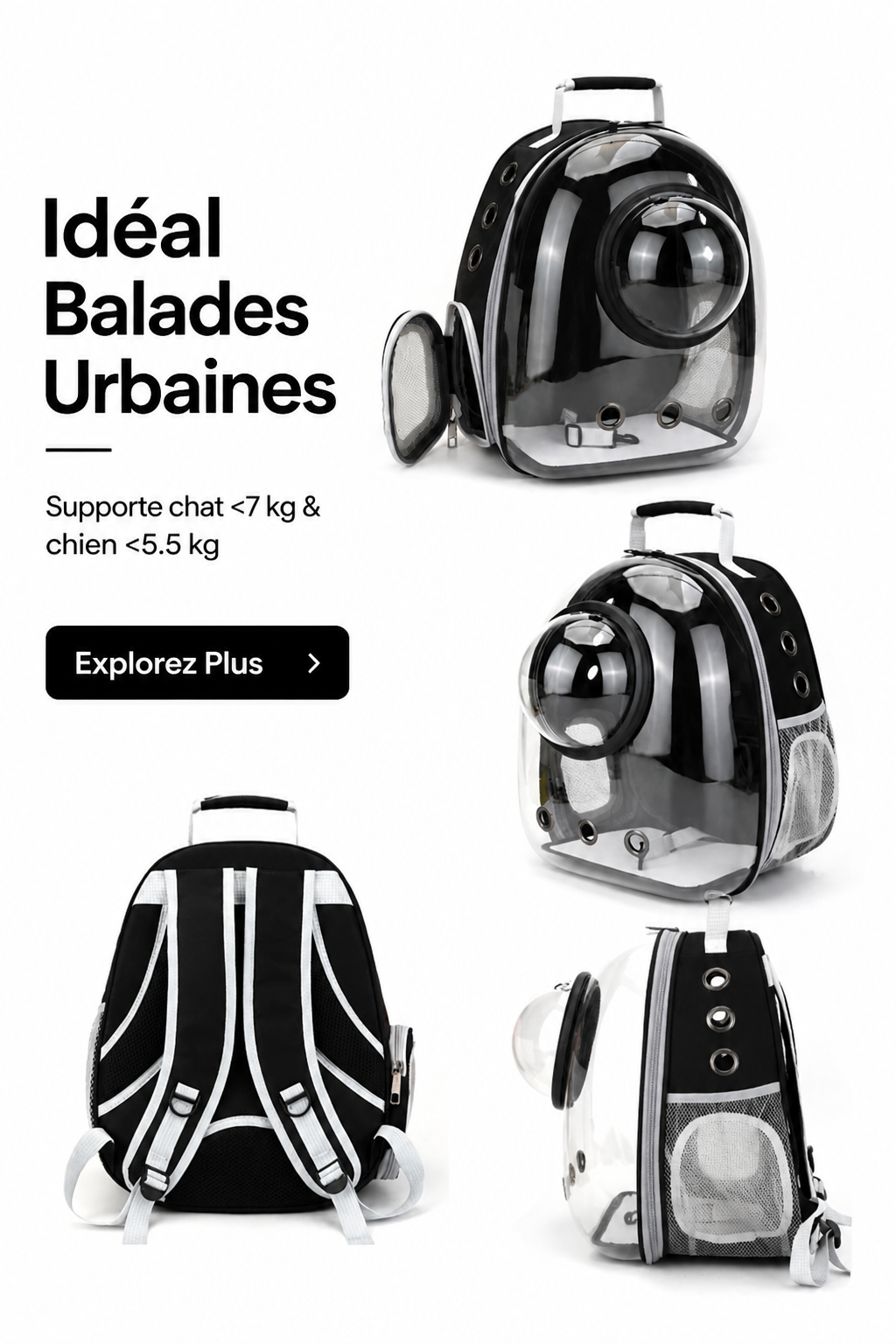 Sac de transport idéal pour les balades urbaines avec son animal