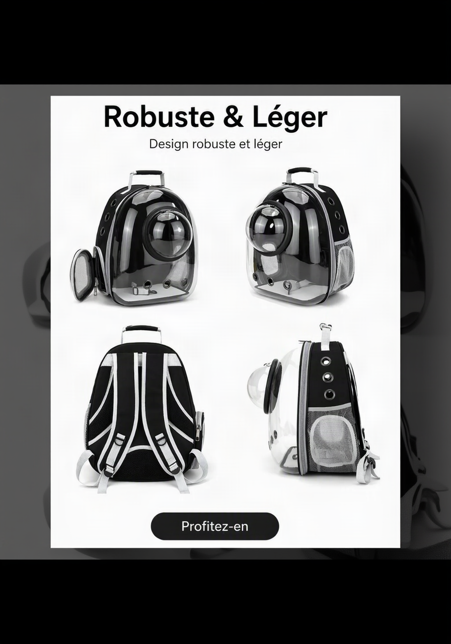 Confort et sécurité du sac de transport capsule pour animaux
