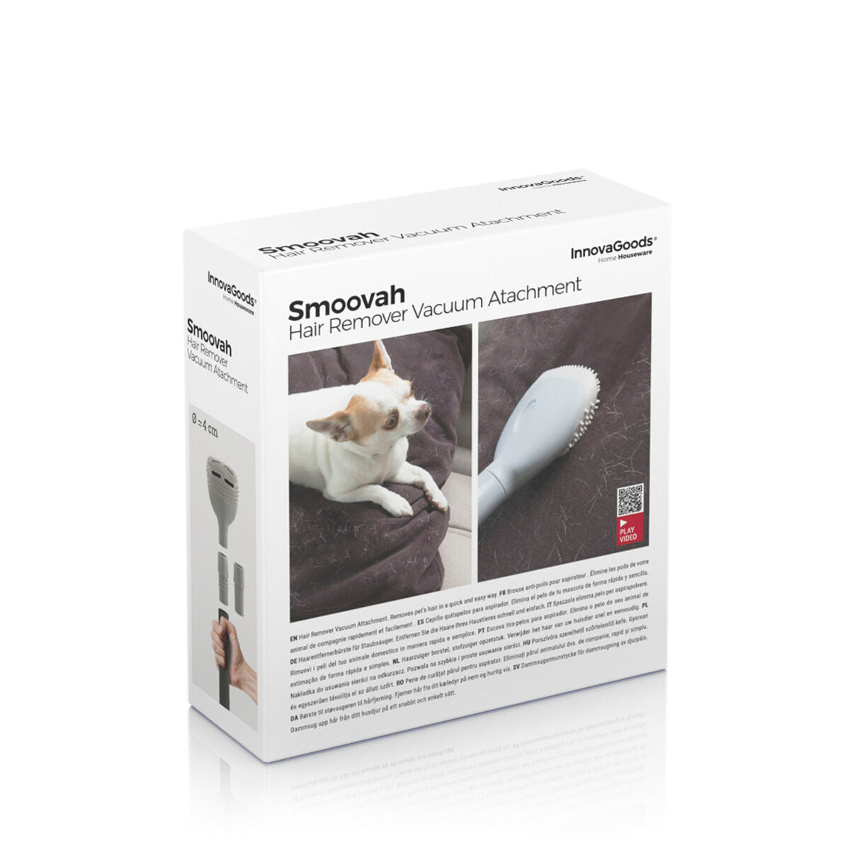 Contenu du packaging : brosse et adaptateurs universels