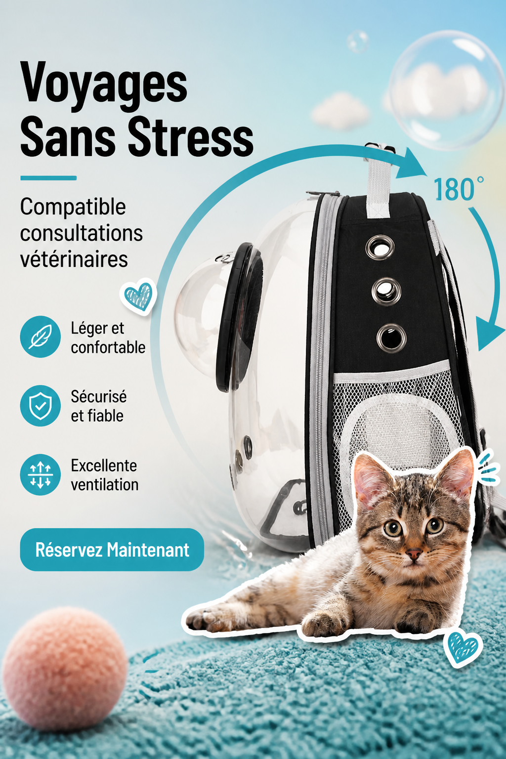 Voyage sans stress grâce au sac de transport capsule transparente
