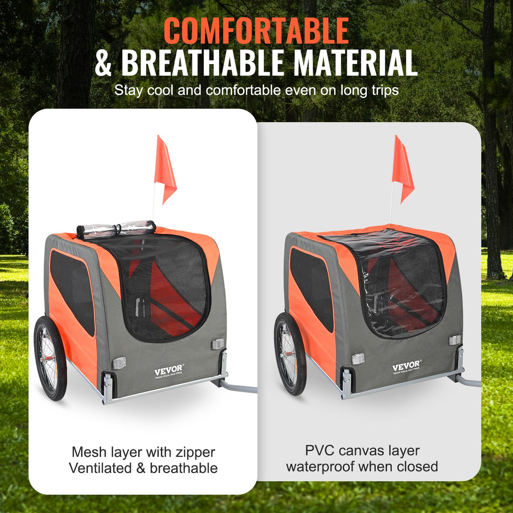 Dog Bike Trailer, Supports up to 66 lbs, Pet Cart Bicycle Carrier,